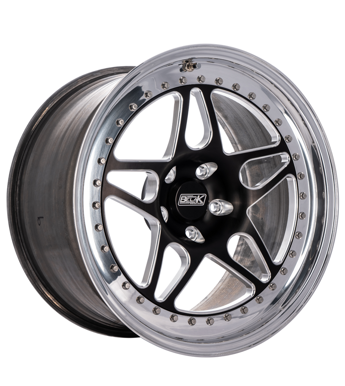 Belak 17x9.5 / 6.25in BS / 6x135mm BP / High Pad / Series 3 - Single/ Beadlock/non beadlock Black / Machined Finish Wheel