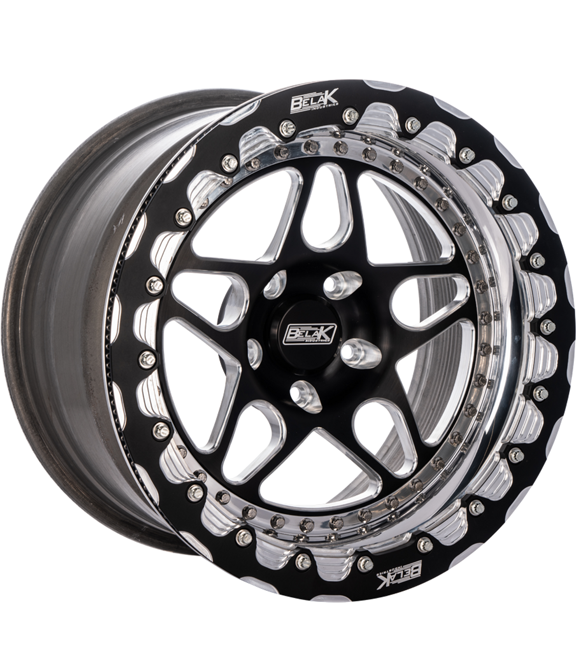 Belak 17x9.5 / 6.25in BS / 6x135mm BP / High Pad / Series 3 - Single/ Beadlock/non beadlock Black / Machined Finish Wheel