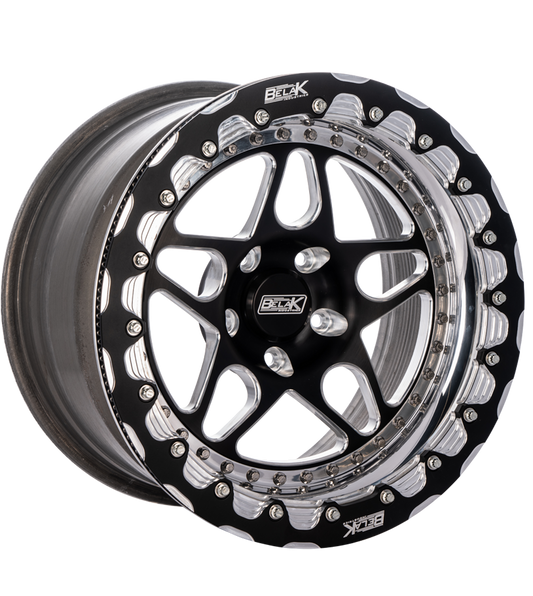 Belak 17x10.5 / 8.25in BS / 6x135mm BP / Low Pad / Series 3 - Beadlock non/beadlock Black / Machined Finish Wheel