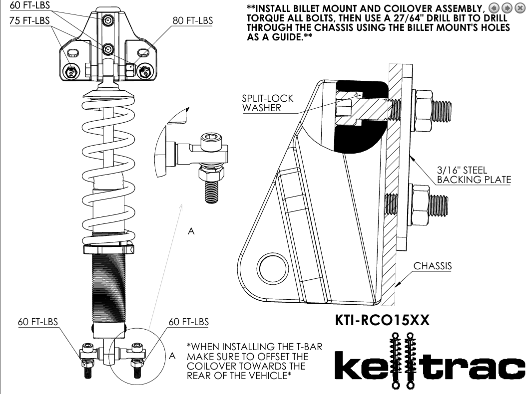 2015+ Mustang Double Adjustable Rear Coilover Kit, RACE